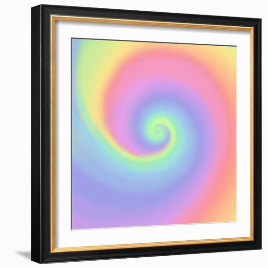 Pastel Rainbow Swirl-Art Licensing Studio-Framed Giclee Print