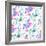 Pastel Unicorns Pattern-Cat Coquillette-Framed Giclee Print