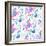 Pastel Unicorns Pattern-Cat Coquillette-Framed Giclee Print