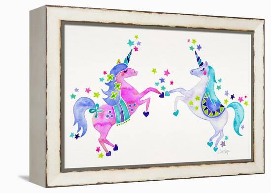 Pastel Unicorns-Cat Coquillette-Framed Premier Image Canvas