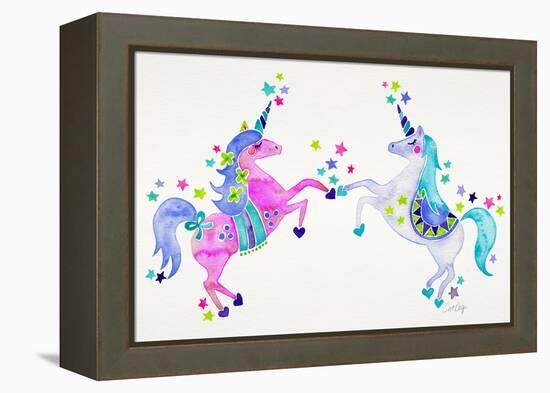 Pastel Unicorns-Cat Coquillette-Framed Premier Image Canvas