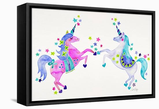 Pastel Unicorns-Cat Coquillette-Framed Premier Image Canvas