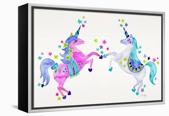 Pastel Unicorns-Cat Coquillette-Framed Premier Image Canvas