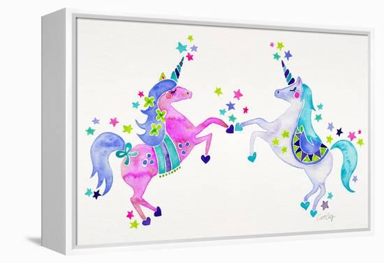 Pastel Unicorns-Cat Coquillette-Framed Premier Image Canvas