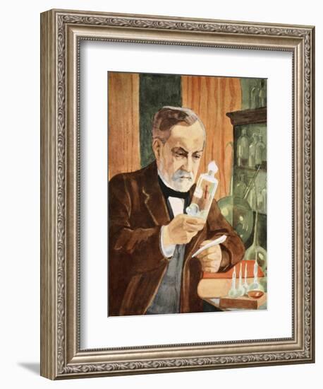 Pasteur in His Laboratory, Copy by Boris Mestchersky-Albert Edelfelt-Framed Giclee Print