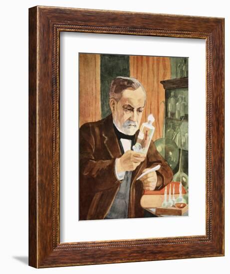 Pasteur in His Laboratory, Copy by Boris Mestchersky-Albert Edelfelt-Framed Giclee Print