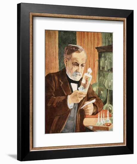 Pasteur in His Laboratory, Copy by Boris Mestchersky-Albert Edelfelt-Framed Giclee Print