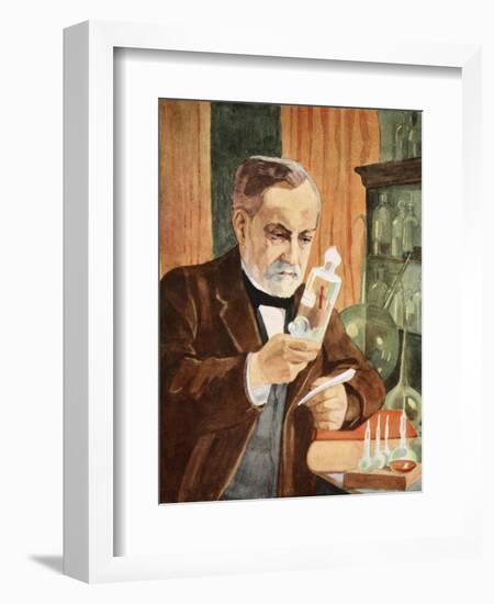 Pasteur in His Laboratory, Copy by Boris Mestchersky-Albert Edelfelt-Framed Giclee Print