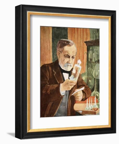 Pasteur in His Laboratory, Copy by Boris Mestchersky-Albert Edelfelt-Framed Giclee Print