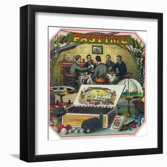 Pastime Brand Cigar Outer Box Label-Lantern Press-Framed Art Print