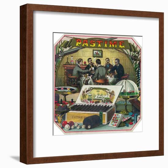 Pastime Brand Cigar Outer Box Label-Lantern Press-Framed Art Print