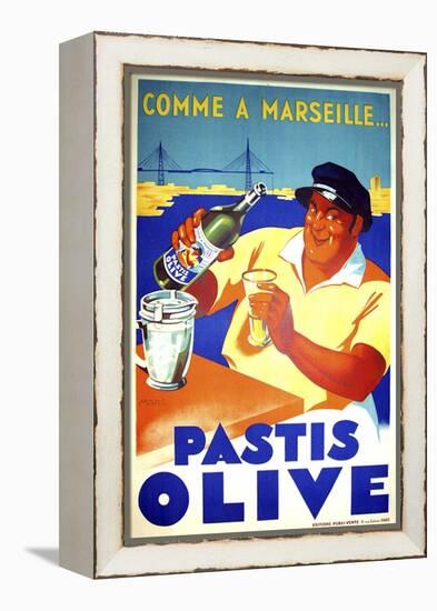 Pastis Olive-null-Framed Premier Image Canvas