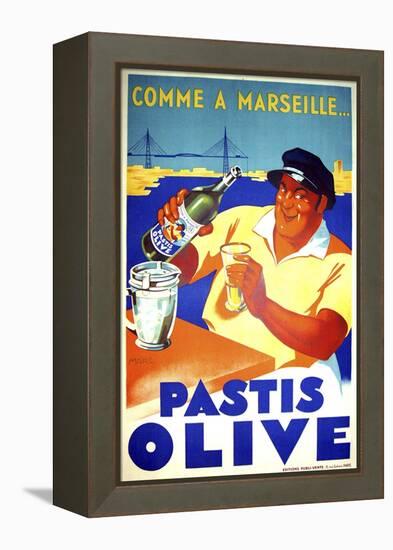 Pastis Olive-null-Framed Premier Image Canvas