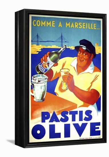 Pastis Olive-null-Framed Premier Image Canvas