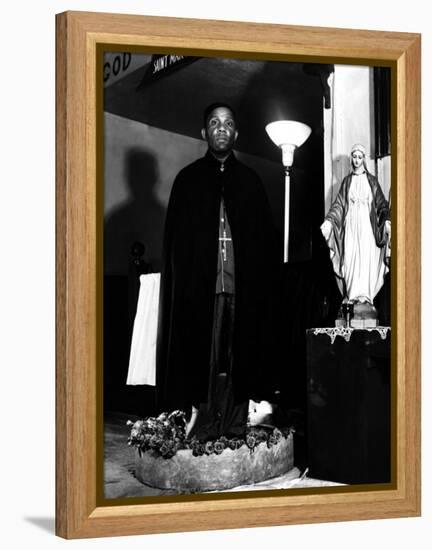 Pastor of the St. Martin's Spiritual Church, Flower Bowl Demonstration, Washington D.C., c.1942-Gordon Parks-Framed Stretched Canvas