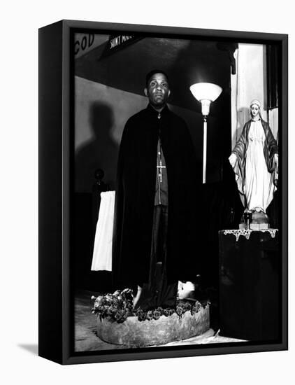 Pastor of the St. Martin's Spiritual Church, Flower Bowl Demonstration, Washington D.C., c.1942-Gordon Parks-Framed Stretched Canvas