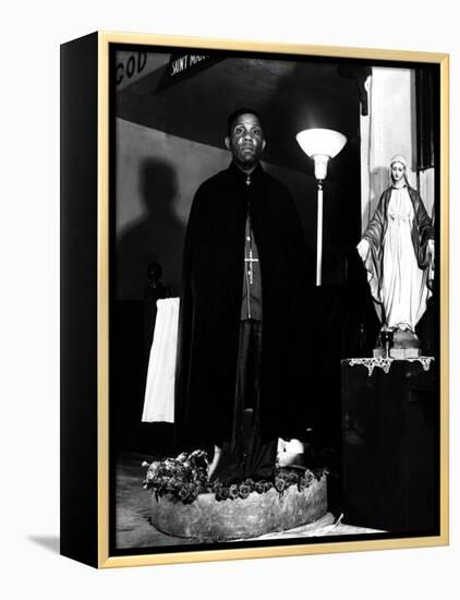 Pastor of the St. Martin's Spiritual Church, Flower Bowl Demonstration, Washington D.C., c.1942-Gordon Parks-Framed Stretched Canvas