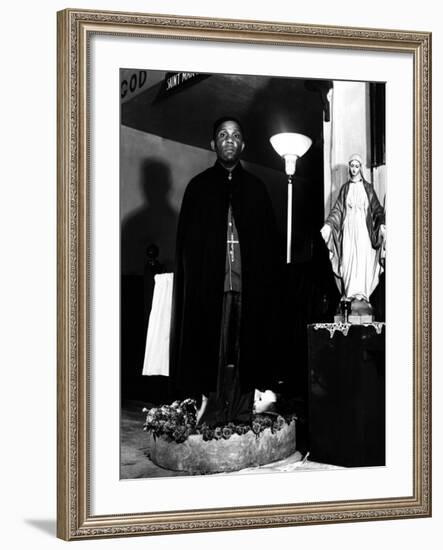 Pastor of the St. Martin's Spiritual Church, Flower Bowl Demonstration, Washington D.C., c.1942-Gordon Parks-Framed Photo