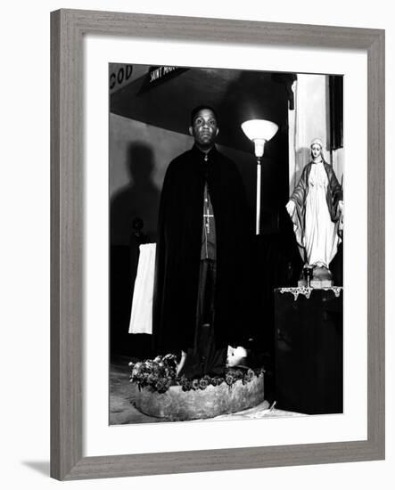 Pastor of the St. Martin's Spiritual Church, Flower Bowl Demonstration, Washington D.C., c.1942-Gordon Parks-Framed Photo