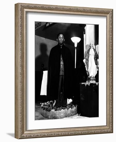 Pastor of the St. Martin's Spiritual Church, Flower Bowl Demonstration, Washington D.C., c.1942-Gordon Parks-Framed Photo