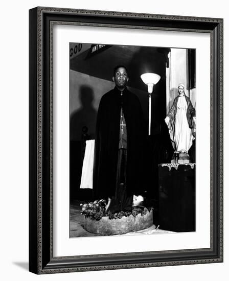 Pastor of the St. Martin's Spiritual Church, Flower Bowl Demonstration, Washington D.C., c.1942-Gordon Parks-Framed Photo