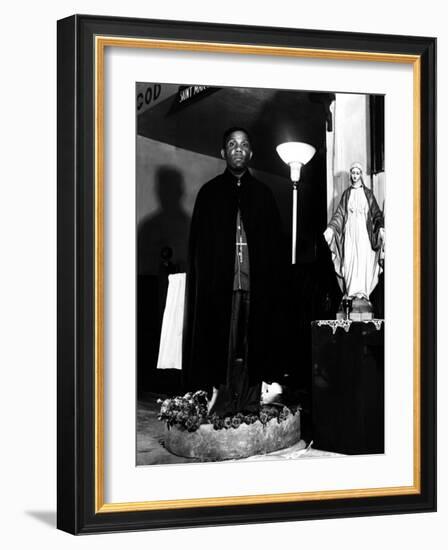 Pastor of the St. Martin's Spiritual Church, Flower Bowl Demonstration, Washington D.C., c.1942-Gordon Parks-Framed Photo