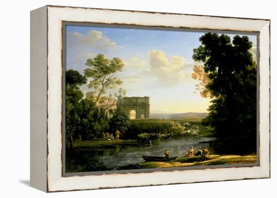 Pastoral Capriccio with the Arch of Constantinople-Claude Lorraine-Framed Premier Image Canvas