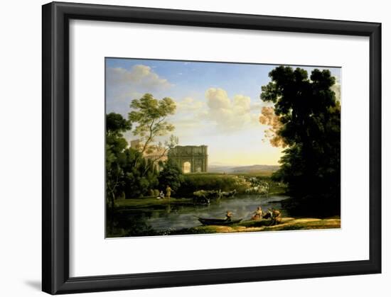 Pastoral Capriccio with the Arch of Constantinople-Claude Lorraine-Framed Giclee Print