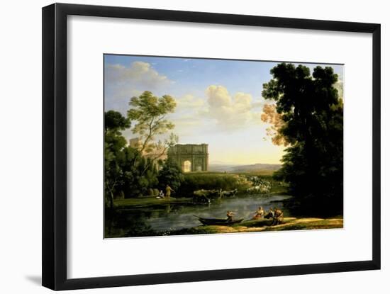Pastoral Capriccio with the Arch of Constantinople-Claude Lorraine-Framed Giclee Print