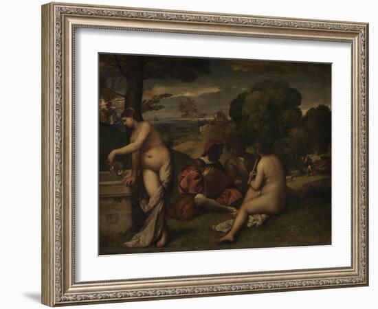 Pastoral Concert, C. 1510-Giorgione-Framed Giclee Print