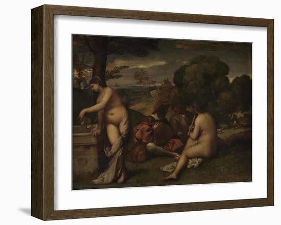 Pastoral Concert, C. 1510-Giorgione-Framed Giclee Print