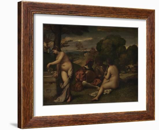 Pastoral Concert, C. 1510-Giorgione-Framed Giclee Print