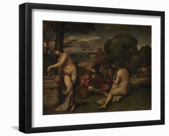 Pastoral Concert, C. 1510-Giorgione-Framed Giclee Print