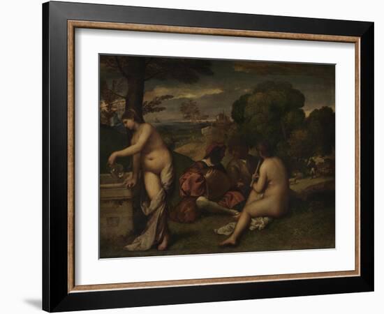 Pastoral Concert, C. 1510-Giorgione-Framed Giclee Print