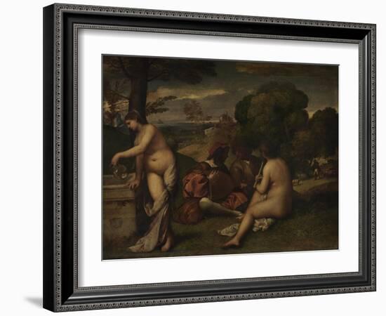 Pastoral Concert, C. 1510-Giorgione-Framed Giclee Print