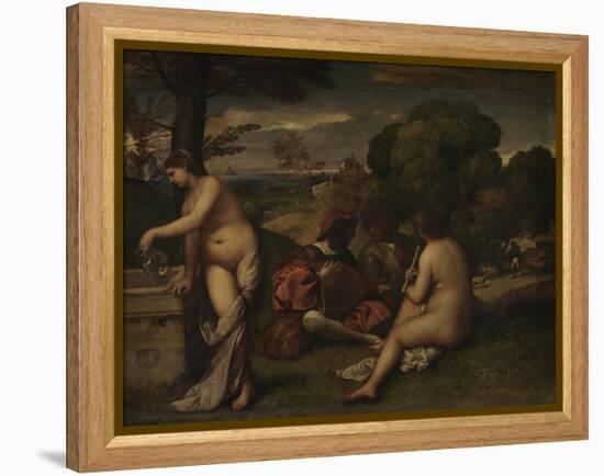 Pastoral Concert, C. 1510-Giorgione-Framed Premier Image Canvas