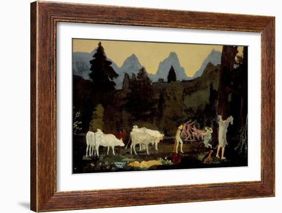 Pastoral Dells and Peaks, c.1908-11-Arthur Bowen Davies-Framed Giclee Print