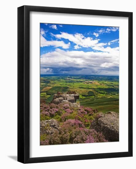 Pastoral Fields from Above Coumshingaun Lake, Comeragh Mountains, County Waterford, Ireland-null-Framed Photographic Print