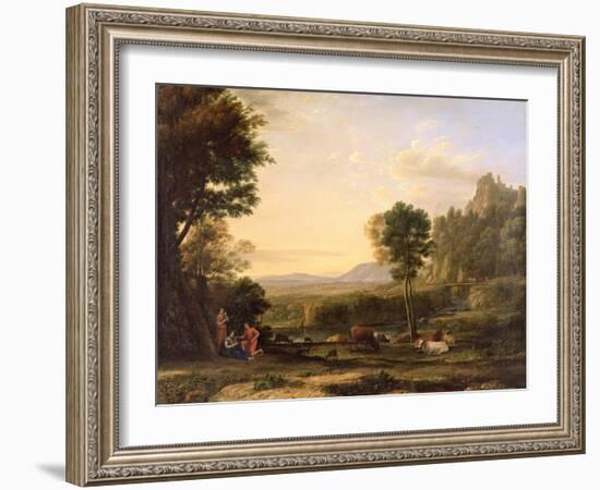 Pastoral Landscape, 1645-Claude Lorraine-Framed Giclee Print