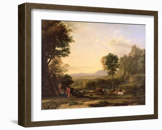 Pastoral Landscape, 1645-Claude Lorraine-Framed Giclee Print