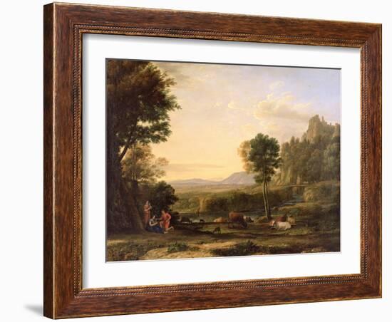 Pastoral Landscape, 1645-Claude Lorraine-Framed Giclee Print