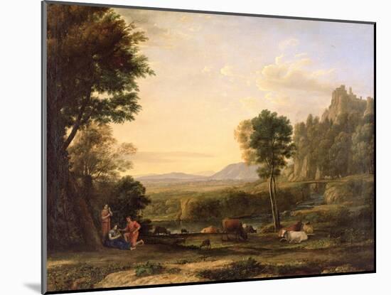 Pastoral Landscape, 1645-Claude Lorraine-Mounted Giclee Print