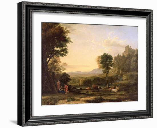 Pastoral Landscape, 1645-Claude Lorraine-Framed Giclee Print