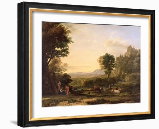 Pastoral Landscape, 1645-Claude Lorraine-Framed Giclee Print