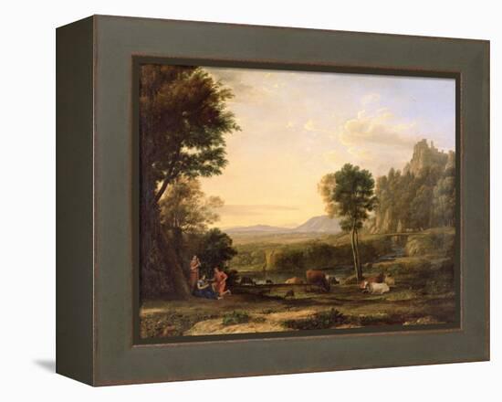 Pastoral Landscape, 1645-Claude Lorraine-Framed Premier Image Canvas