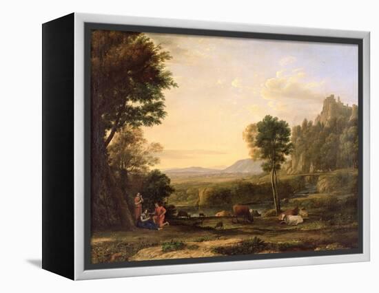 Pastoral Landscape, 1645-Claude Lorraine-Framed Premier Image Canvas