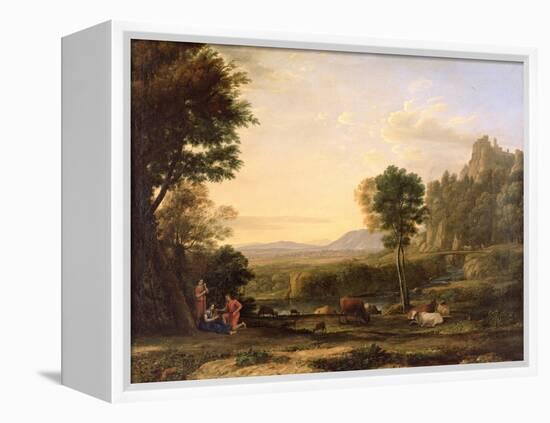 Pastoral Landscape, 1645-Claude Lorraine-Framed Premier Image Canvas