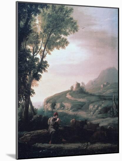 Pastoral Landscape, C1620-1682-Claude Lorraine-Mounted Giclee Print