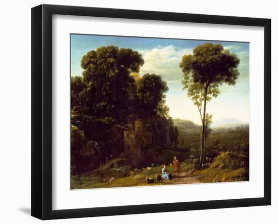 Pastoral Landscape with a Mill, 1634-Claude Lorraine-Framed Giclee Print
