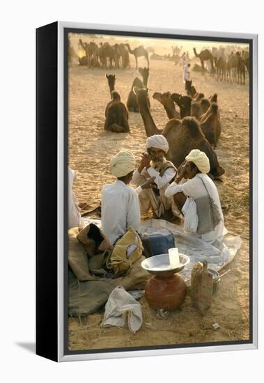 Pastoral Nomads at Annual Pushkar Camel Fair, Rajasthan, Raika, India-David Noyes-Framed Premier Image Canvas